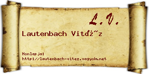 Lautenbach Vitéz névjegykártya